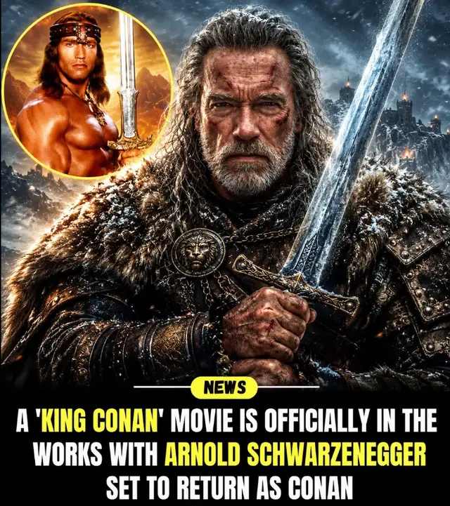 Featured image for King Conan: Arnold Schwarzenegger Teases Legendary Return as the Barbarian King